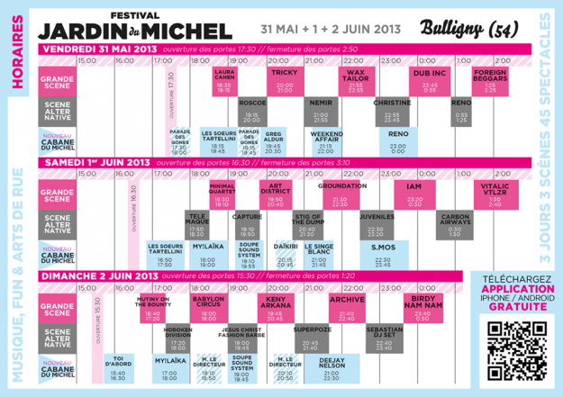 Jardin-de-Michel-2013-horaires-de-passage-La-Deviation