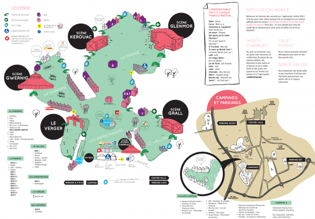 Plan officiel des Vieilles Charrues 2013 - La Déviation