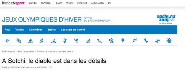 Capture d'écran France TV Sport Sotchi Sochi - La Déviation