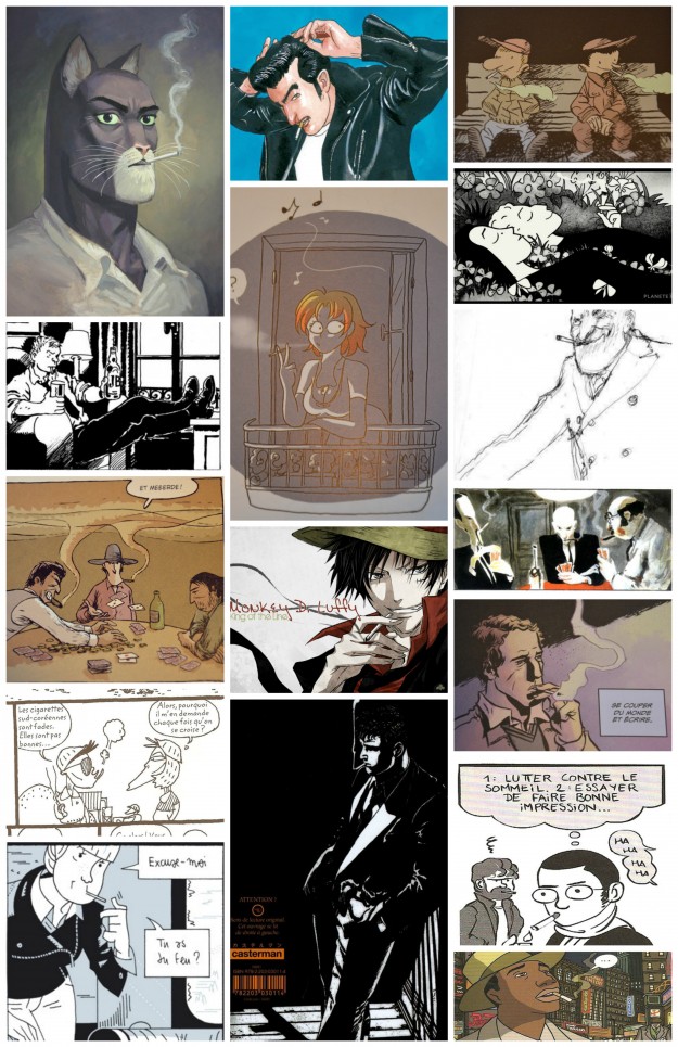 Collage de la cigarette en bande dessinée - La Déviation