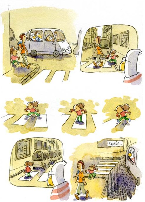 Passage piéton - Les Petits riens de Lewis Trondheim tome 7 - Un arbre en furie - La Déviation